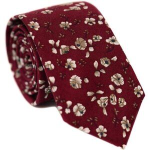 Men's Cotton Printed Floral Tie 2.56" 30